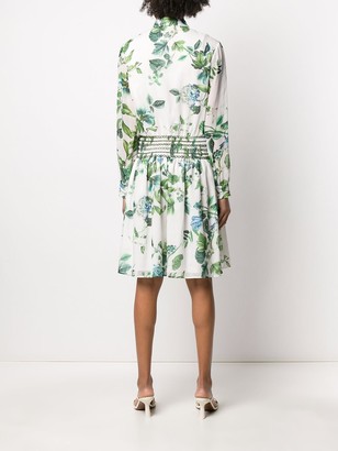 Blumarine Floral-Print Shirt Dress