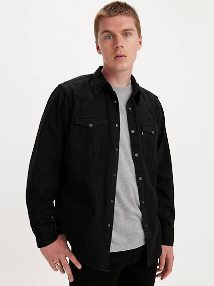 Levi's Men's Black Long Sleeve Shirts | ShopStyle