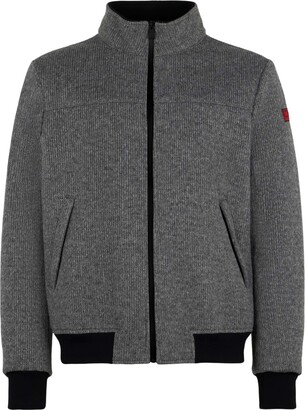 MC2 Saint Barth Ribbed Knit Grey Melange Jacket