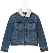 Thumbnail for your product : Tommy Hilfiger Junior shearling collar denim jacket