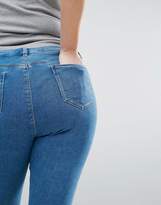 Thumbnail for your product : ASOS Curve Design Curve Ridley High Waist Skinny Jeans In Light Wash