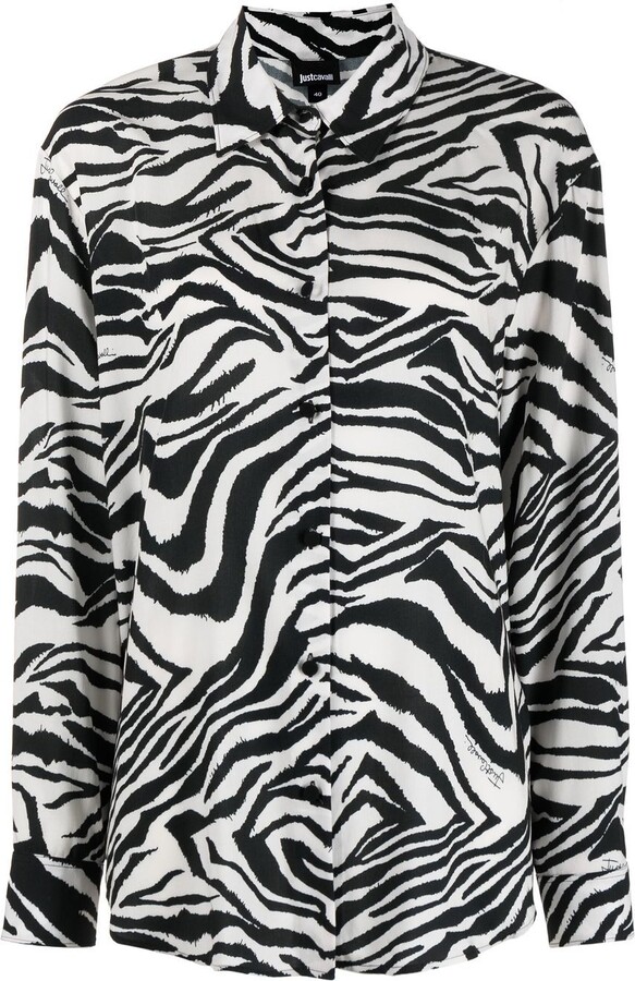 Zebra Print Long Sleeve Shirt | ShopStyle