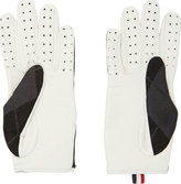 Thumbnail for your product : Moncler Gamme Bleu White Leather Argyle Gloves
