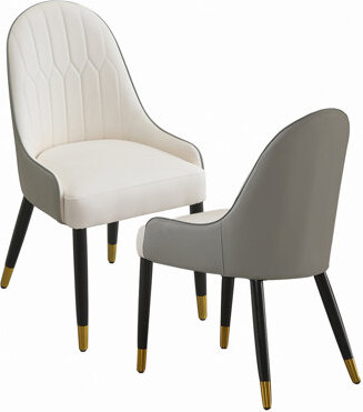 Hokku Designs Modern Dining Chairs Set Of 2 Pcs Faux Leather Dining Chair With Legs For Living Room/Dining Room/Reception Room