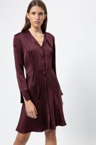 Thumbnail for your product : HUGO BOSS Slim-fit shirt dress with bow neckline