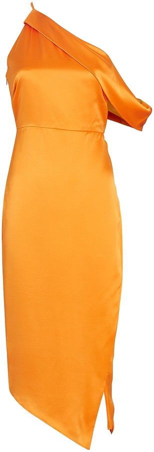 orange sheath dress