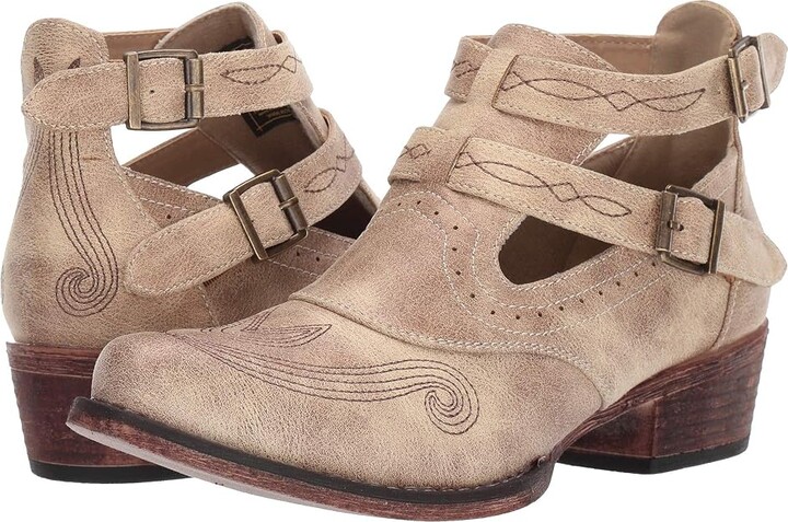 Roper Willa Cowboy Women's Boots Vintage Beige Faux Leather : 10 M, Synthetic