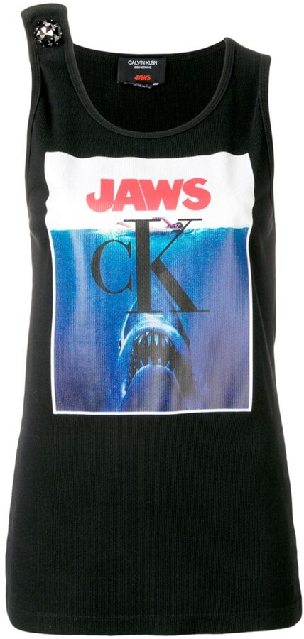 Jaws Tank Jaws Ck Calvin Klein Jaws Embellished Logo Tank