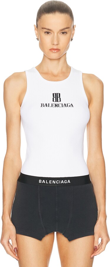Balenciaga Tank Top in White