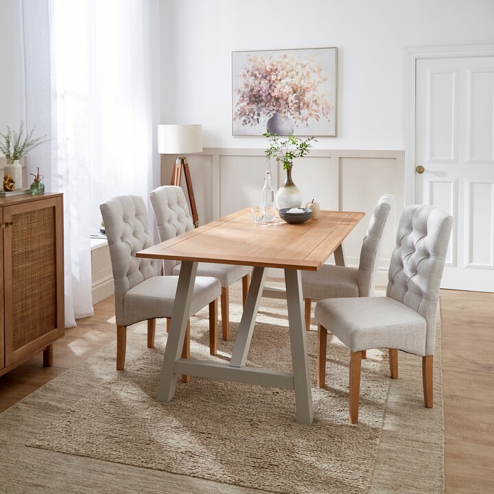 Dunelm Clifford Trestle Dining Table Grey ShopStyle