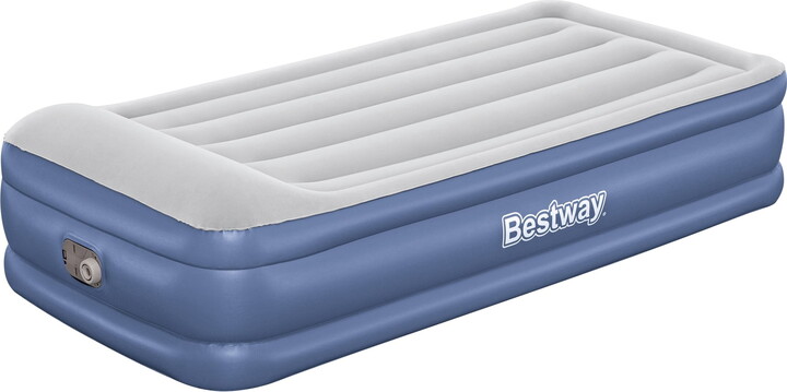 Bestway Tritech Air Mattress Twin 18” with Built-in AC Pump and Antimicrobial Coating