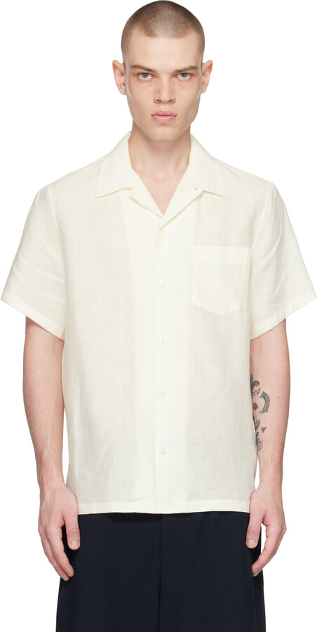 De Bonne Facture Off-White Camp Collar Shirt - ShopStyle