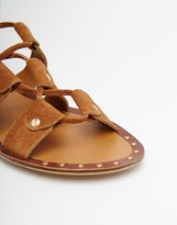 Thumbnail for your product : Park Lane Gladiator Suede Knee High Flat Sandals