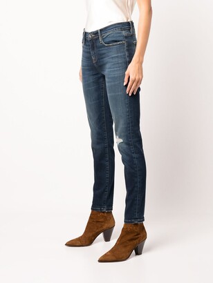 Frame Le Garcon straight-leg distressed jeans