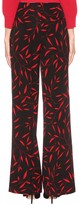 Thumbnail for your product : Diane von Furstenberg Printed silk-blend trousers