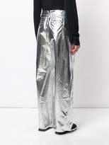 Thumbnail for your product : Paco Rabanne metallic drawstring straight trousers