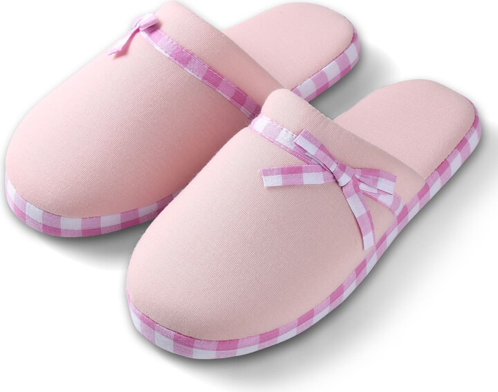Aerusi Women's Checker Slide Indoor Slippers