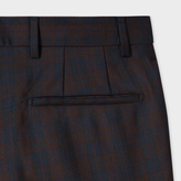 Thumbnail for your product : Paul Smith Men's Slim-Fit Navy And Brown Check Wool Trousers