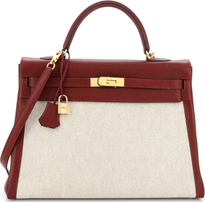 Hermes Kelly Handbag Tricolor Box Calf with Gold Hardware 32 - ShopStyle  Satchels & Top Handle Bags