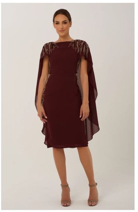 burgundy dresses uk