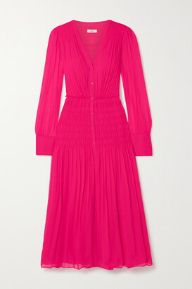 Jason Wu Collection Shirred Silk-crepon Midi Dress