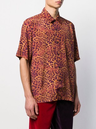 Aries Leopard-Print Hawaiian Shirt