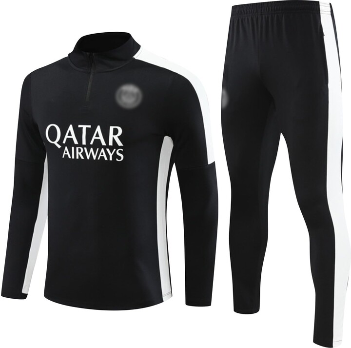 black and white psg tracksuit