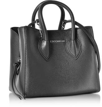 Coccinelle Farisa Black Pebbled Leather Mini Tote Bag