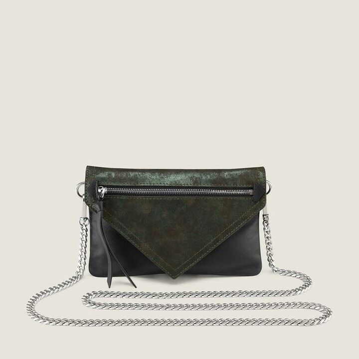 Rachel Bright Green Perforated Suede Leather Bag