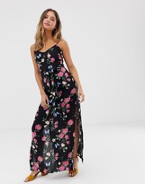 Thumbnail for your product : Parisian cami strap maxi dress in black floral