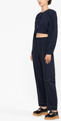 Ganni Panelled Elasticated-Waist Trousers