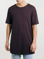 Thumbnail for your product : Topman Burgundy Oversized Long Line Cherry T-Shirt