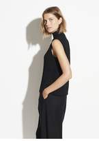 Thumbnail for your product : Vince Sleeveless Mixed Rib Turtleneck