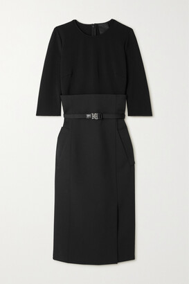 Givenchy - Belted Wool-blend Midi Dress - Black
