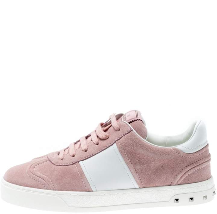 pink suede trainers