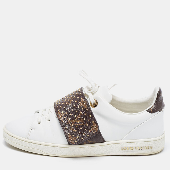 Louis Vuitton White Mesh and Monogram Canvas Aftergame Sneakers Size 38 Louis  Vuitton
