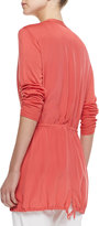 Thumbnail for your product : Vince Belford Silk-Cotton Cardigan with Drawstrings