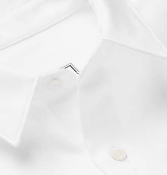 Ami Slim-Fit Embroidered Cotton-Twill Shirt