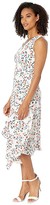 Thumbnail for your product : Calvin Klein V-Neck Dress w/ Belt Ruffle (Soft White Multi) Women's Clothing