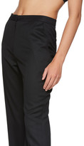 Thumbnail for your product : LVIR Black Summer Wool Slit Trousers