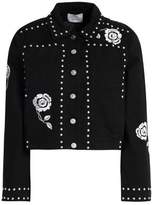 Thumbnail for your product : Cinq à Sept Studded Embroidered Denim Jacket