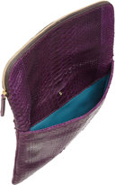 Thumbnail for your product : Zagliani Capriccio Waxed Python Clutch
