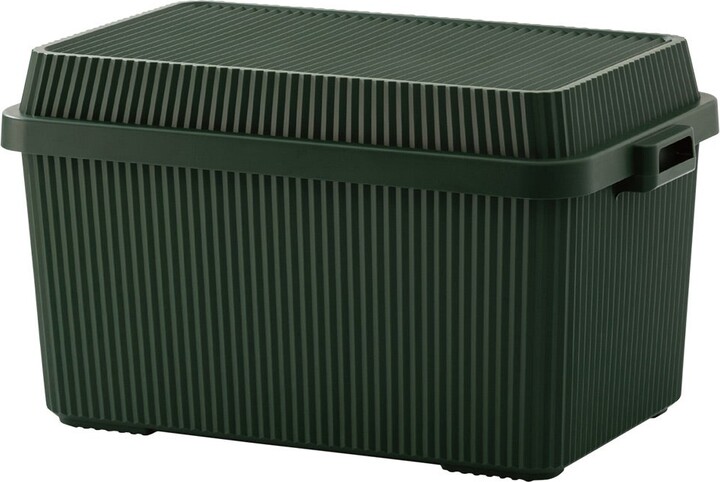 like-it Deep Fluted Stacking Storage Tote Green