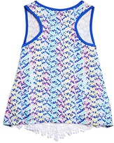 Thumbnail for your product : Design History Girls' Lace Trimmed Print Tank - Sizes S-XL