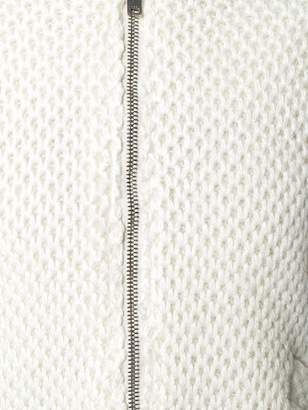 IRO knitted zip-up hooded jacket