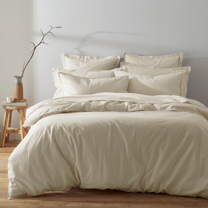 Dunelm Soft Washed Recycled Cotton Duvet Cover and Pillowcase Set