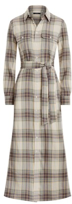 Ralph Lauren Plaid Belted Shirtdress - ShopStyle Day Dresses