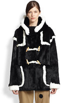 Thumbnail for your product : Band Of Outsiders Rabbit Fur Duffle Coat