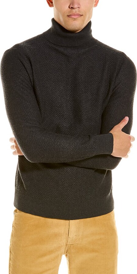 Fumito Ganryu Wool Roll-neck Knit Jumper in Black for Men Mens Clothing Sweaters and knitwear Turtlenecks Grey 