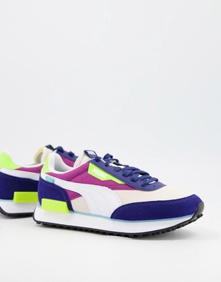 Puma Future Rider Play On Trainers In Elektro Blue Shopstyle
